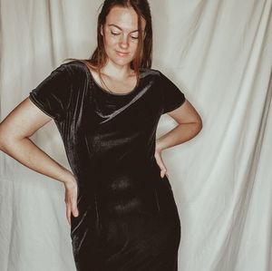 Vintage Robbie Bee Black Velvet Dress